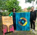 Salford Quays Cranes Artwork by Mary Lorraine Mchugh